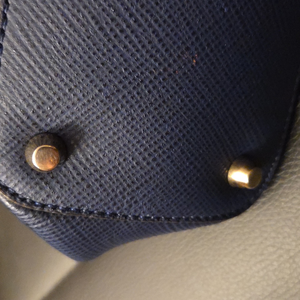 Authentic Furla Navy Blue Leather Small Talia - Picture 12 of 12